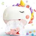Baby Bath Toys Bubble Machine for Toddlers 1-3 Toddler Fountain Bathtub Pool Water Table Toys Shark Bath Toy 6-12-18 Months Baby Bath Toy for Girls