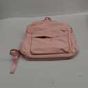 Aesthetic Backpack Cute Backpack School Supplies Laptop Bag for Teens Girls Women Students Solid Color (Pink)