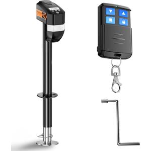 SEALIGHT 7500LB Electric Trailer Jack, with Remote Control,Range up to 30 MetersElectric Tongue Jack, 9.84-33.85 Lift, Power Tongue Jack for A-Frame, Utility and RV Trailer,12V DC and LED Light