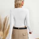 Riyiper 3 Pack Women's Ribbed Crop Tops, Long Sleeve Layer Tight Slim Fit Shirts Basic Crew Neck Tops Fall Y2k Clothes (XL)