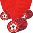 24 Pcs Sport Ball Award Medals Bulk 2 Inch Rubber Ball Medals Trophies with Ribbons for Winner or Team Participation Gift