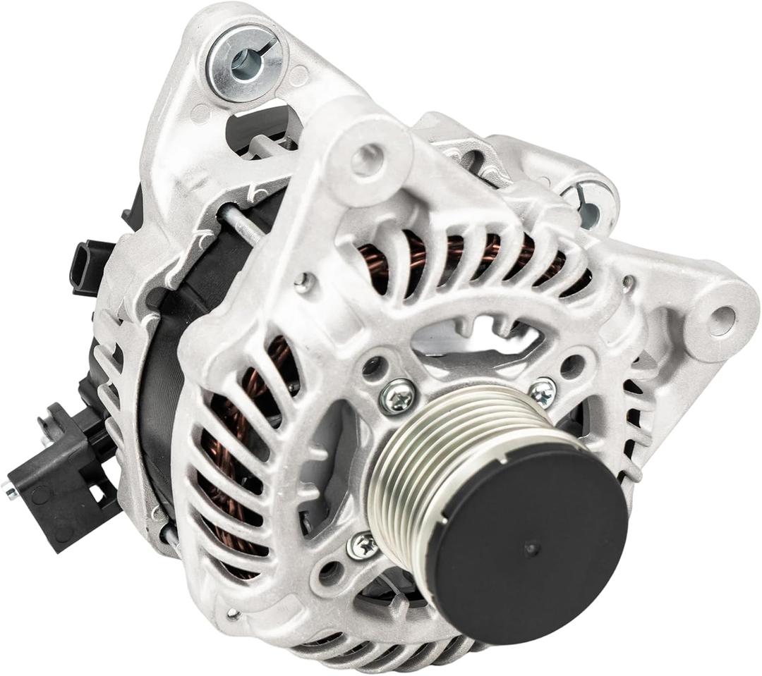 23100-6CA0A Alternator Compatible with 2019-2022 Nissan Altima, Automotive Replacement Alternators 11893, A005TE0381ZX, 231006CA0A, 120A 12V 6-Groove Pulley