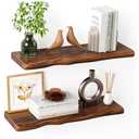 Floating Shelves for Wall Rustic Farmhouse 24 Inch 24 inch - 2pcs Walnut