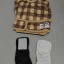 Pet Parents Washable Dog Diapers (3pack) + Extendrs of Durable Doggie Diapers, Premium Dog Diapers Female & Male (Medium, Oxford) 