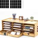 Colingmill Classroom Mailboxes Wooden Teacher Student Mailboxes for Classroom Literature Paper Organizer Compartments with Drawers, Sturdy Ease Setup for Home Office School(15 Slots)