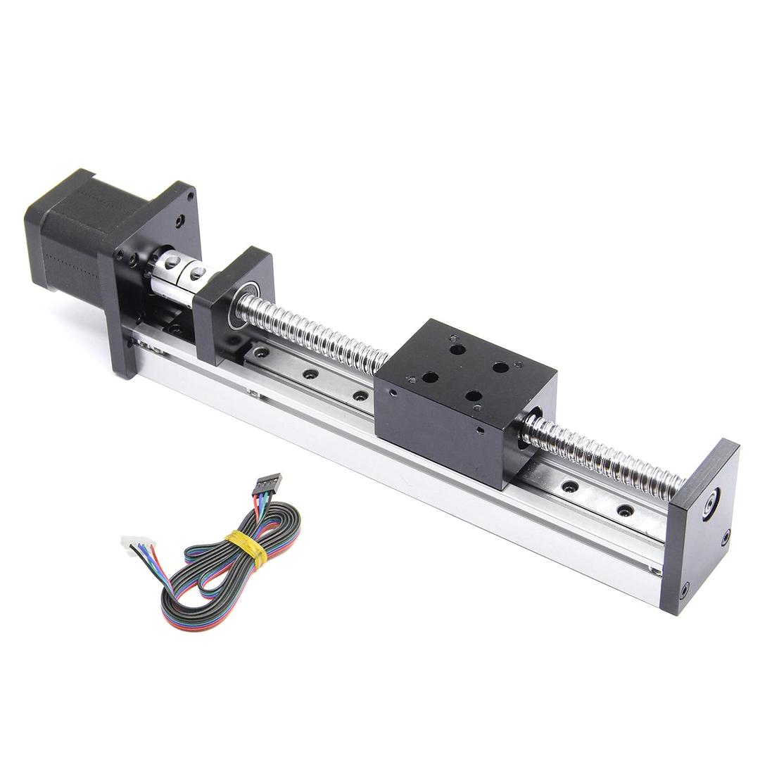 150mm Length Travel Linear Stage Actuator with Square Linear Rails Ballscrew SFU1204 with NEMA17 Stepper Motor for DIY CNC Router Parts X Y Z Axis