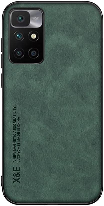 Kepuch Silklike Case for Redmi 10/Redmi Note 11 4G 2021 - Cover Bumper Built-in Metal Plate for Redmi 10/Redmi Note 11 4G 2021 - Green