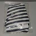 SOFIA'S CHOICE Women's Striped Long Sleeve Blouse Shirts Pleated Mock Neck Ruffle Top Black White Small