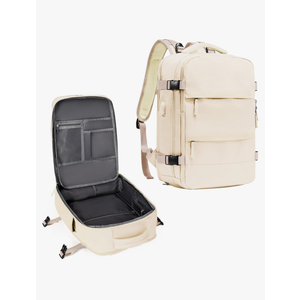 coowoz Travel Backpack For Women Men,Carry On Backpack,Hiking Backpack Waterproof Outdoor Sports Rucksack Casual Daypack Travel Essentials（Beige）