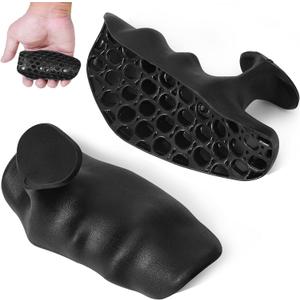 Original Weight Lifting Grips for Men Women Palm Protection, Ergonomics Fingerless Rubber Gym Hand Grips for Weight Lifting, Deadlifts, Gym Workout Gloves for Bodybuilding (Black)