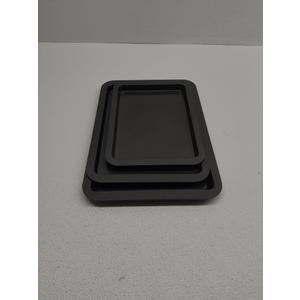 Set of 3 Baking Sheets for Oven, Non-Stick Cookie Sheet Pan 13/15/17 Inch, Carbon Steel Baking Tray for Cooking and Roasting with Wide Edge