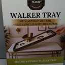 Walker Tray for Folding Walker with Cup Holders, Non-Slip Mat & Bag - Adjustable Universal Plastic Food Table for Seniors - Detachable Guardian Accessories - Removable Walker Trays for rolling walker