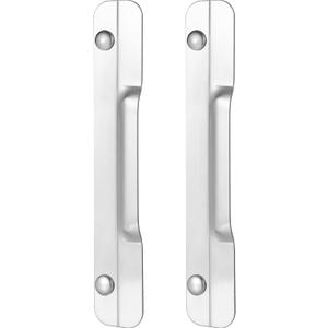 Gisafai 2 Pcs 1-3/4" x 10" Door Latch Guard Plate Electroplated Carbon Steel Door Lock Security Strike Plate Deadbolt Latch Cover Protector Against Forced Entry Easy to Install for Outswinging Doors