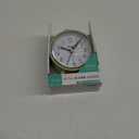 Equity 20090 5 Inch Silent Sweeping Quartz Metal Alarm Clock, Light Green