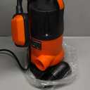 Sump Pump, Prostormer 1HP 3700GPH Submersible Clean/Dirty Water Pump with Automatic Float Switch for Pool, Pond,Garden, Flooded Cellar, Aquarium and Irrigation (Orange)