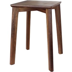 18-Inch Walnut Wood Stool, Stackable Backless Wooden Seating Solution with Square Top Anti-Slip Felt Pad for Kitchen, Rooms, Office, Studio, Garden (1)