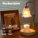 Droyek Candle Warmer Lamp with Timer Electric Adjustable Height Candle Warmer Dimmable Wax Warmer Lamp Jar Candles with 2 Bulbs for Home Decor & Office
