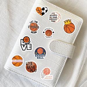 500PCS Basketball Stickers Roll,10 Styles Sports Balls Self-Adhesive Envelope Seals Stickers - Waterproof Decals for Bottles, Laptops, journals,Luggage, Snowboards, Guitars, Scrapbooks, Phones