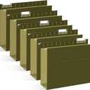 Extra Capacity Hanging File Folders, RAZCC 30 Pack Letter Size Reinforced Hanging Folders with Heavy Duty 3 Inch Expansion for Bulky Files, Filing Cabinet, Adjustable Tabs, Green