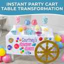 20" – 25 1/2" Party Cart Cardboard Table Decorating Cutouts Kit - 3 Pieces