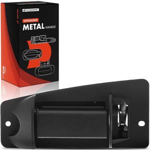 A-Premium Rear Driver Side Upgraded Metal Exterior Door Handle Compatible with Chevy Silverado 1500 1999-2006, Silverado 2500 3500 & GMC Sierra 1500 2500 3500 - Extended Cab Pickup - Textured Black