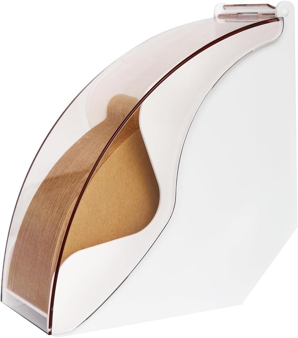 Coffee Filter Holder for Organizer and Coffee Station Accessories (White)