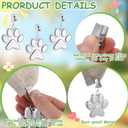 Lounsweer 4 Pack 2" Rust-proof Paw Print Garden Flag Weight Metal Windproof Garden Flag Weights for Bottom of Flags
