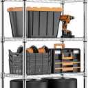 1250 lbs Steel Heavy Duty 5-Tier Utility Shelving Unit Steel Organizer Wire Rack for Home,Kitchen,Office,Chrome (13.7" D x 23.6" W x 62.4" H)