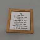 DAZONGE Farmhouse St. Patrick’s Day Decor, Wooden Framed Irish Blessing Sign, St. Patrick’s Day Decorations for Tabletop, Tiered Tray, Shelf