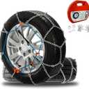 Snow Chains for Cars, SUVs & Pickup Trucks  Quick Fit, Easy Installation, Reusable Universal Tire Chains for Winter Emergency Traction (Set of 2)