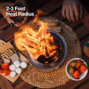 Solo Stove Mesa XL, 7 Inch Tabletop Fire Pit with Stand - Smokeless, Stainless Steel Fire Pit for Camping, Outdoor & Patio- Wood Burning or Pellet Fueled Portable Bonfire, 2.3lbs, Cascade, Black
