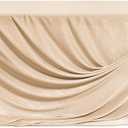 Ling's moment Golden Glove Wedding Table Cloths in Premium Crumpled Velvet, 9ft x 11ft, Fits 4ft/6ft Rectangular/Round Sweetheart&Head Table for Wedding Reception, Bridal Shower, Birthday Decoration