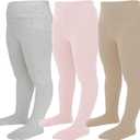 Baby Tights Toddler Ribbed Knit Leggings Cotton Infant Stockings Pantyhose 0-4T (XS)