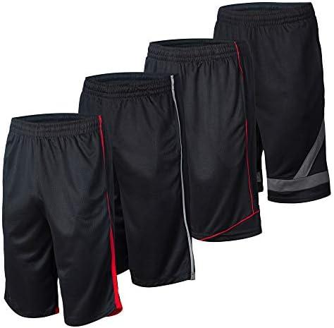 Essential Elements 4 Pack: Men's Dry Fit Sweatproof Active Athletic Performance Shorts(3xl)