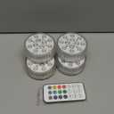 Submersible LED Lights, Underwater Pool Light 16 RGB Color Changing, IP68 Waterproof with RF Remote, Magnetic/Suction Cups/Battery Operated Shower Light for Spa/Hot Tub/Bathtub/Pond (4 Pack)