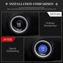 LECART Start Stop Button Cover Fit for Jeep Grand Cherokee 2024-2014, Blue Keyless Ignition Button Trim Sticker, Auto Interior Accessory