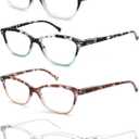 Reading Glasses Women Ladies Readers +2.25 Stylish Women's Magnifying Cheaters Glasses 4 Pack Lightweight Comfortable Fit