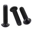 #10-24 x 3/4" (50 Pack) Button Head Socket Cap Screws Bolts, Stainless Steel 304 (18-8), Allen Hex Drive, Coarse Thread, Fully Threaded, Black Coated