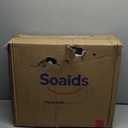 Soaids Shower Chair for Narrow Bathroom, Bath Stool for Elderly Disabled Adults, with Arms Back Cushion & Seat Cutout, 300 lbs Capacity, Fits Tub and Small Shower Stall (Grey, Standard)