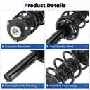 Front Complete Struts Assembly Shock w/Coil Spring 172311 Fit for Volkswagen for Jetta 06-17, 09-17 for CC, 06-17 for Passat, 10-14 for Golf, 2012-2017 for Beetle, Replace for 172311