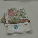Vanulus 3Pcs Spring Easter Bunny Party Tablecloth Cute Rabbits Pink Floral Disposable Plastic Table Cover Rectangle Table Cloth for Spring Farmhouse Picnic Dinner Table 54x108Inch