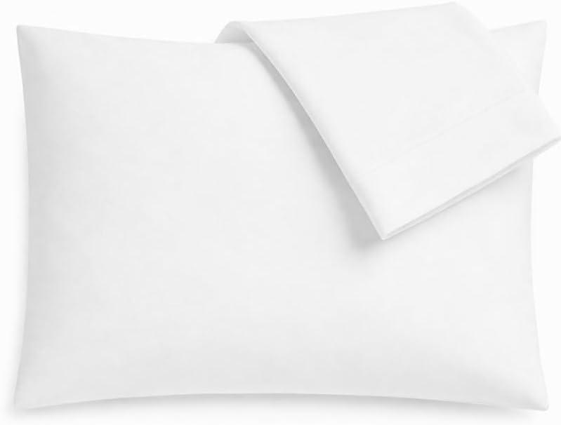 100% Cotton Percale Pillowcases, King Size, White 4 Pack Crisp, Breathable, Hotel-Quality Cotton Pillow Covers