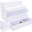 Trading-Card Storage Box, 8-Pack 1000 Count Corrugated Cardboard Storage Box with dividers & labels for TCG/Magic/Mtg storage and Collection, 14.4 INCH Horizontal