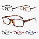 Gaoye 4 Pack Reading Glasses - Blue Light Blocking Lenses, TR90 Frames, UV400 - Eyeglasses with Clear Vision
Color: Classic, Leopard, Red & Blue Mix, +1.25