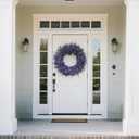 32" Lavender & Eucalyptus Wreath for Front Door, Porch, Window - Large Artificial Greenery Outdoor Wreath for Home, Farmhouse Decor - Spring, Summer, Fall, All Seasons (Purple)
