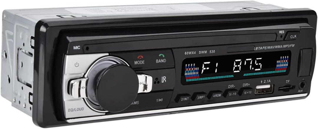 Single Din in Dash Car Radio Dual USB Car Mounted FM Radio Bluetooth Player with Hands-Free Calling & Lossless Music Streaming Driving Experience