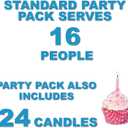 Batman Happy Birthday Party Plates & Napkins - 9" Plates for Lunch Serves 16 - Set Plus 24 Birthday Candles