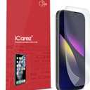 iCarez HD Anti Glare Matte Screen Protector for iPhone 17/17 Pro /16 Pro 6.3 inches 2024/2025 [3 Pack] (Case Friendly) Premium No Bubble Easy to Apply with Hinge Installation