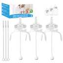 Straw Cup Conversion Kit for Philips Avent Anti-Colic Baby Bottles,Toddler Transition Kit with 3 Soft Straw Nipple,3Pack Bottle Handles,3 Pack Weighted Straw,3 Pack Cleaning Brush (Model 2)