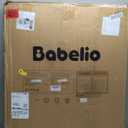 Babelio 29-48" Extra Wide Baby Gate with Adjustable Cat Door, Easy Install Pressure/ Hardware Mounted Dog Gates for The House, Auto Close Pet Gate for Stairs, Easy Walk Thru, Black
